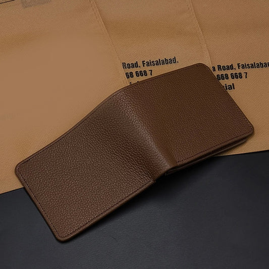 Premium Brown Leather Wallet with a 1-Year Warranty